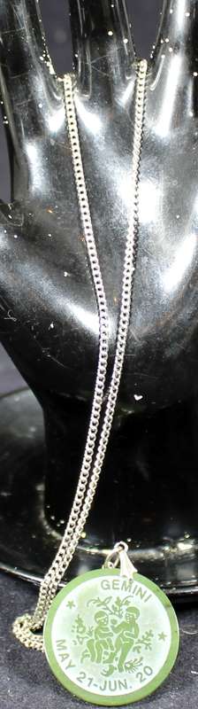 costume jewelry - Gemini pendant with silver look chain