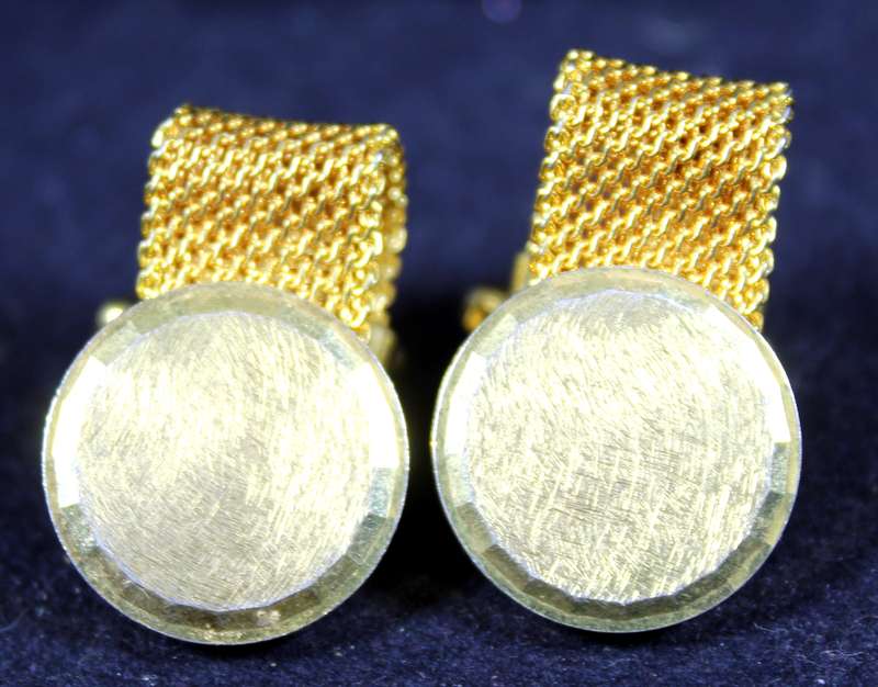 costume jewelry - gold look, round cufflings with strap