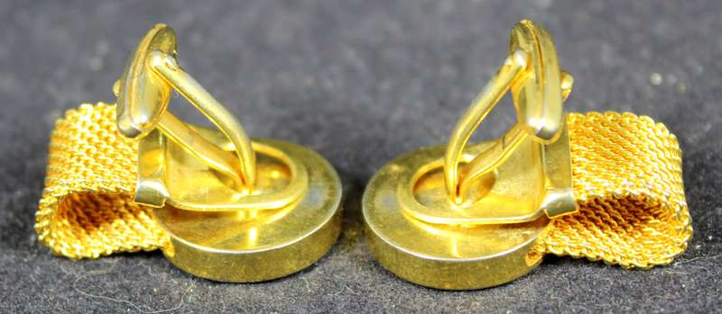 costume jewelry - gold look, round cufflings with strap