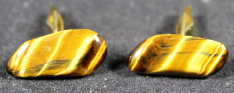 costume jewelry - tiger eye cufflinks