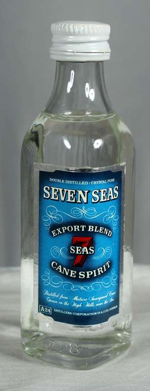 Mini liquor bottle - Seven Seas cane spirit