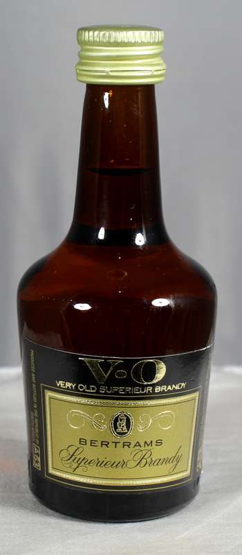 Mini liquor bottle - V.O. Bertrams superior brandy