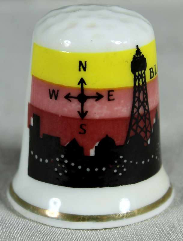 Bone China thimble - Blackpool