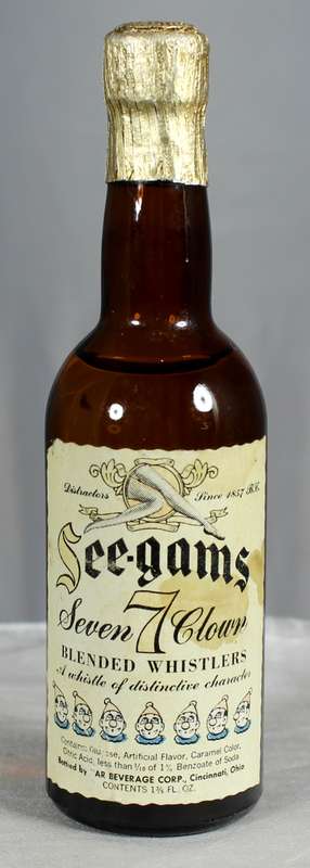 Mini liquor bottle - See-gams Seven 7 Clown