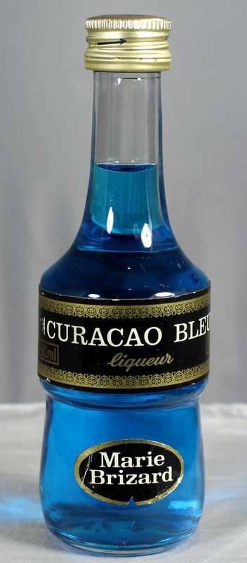 Mini liquor bottle - Marie Brizard - Curacao Bleu