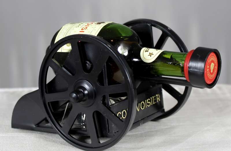 Mini liquor bottle - Courvoisier on canon