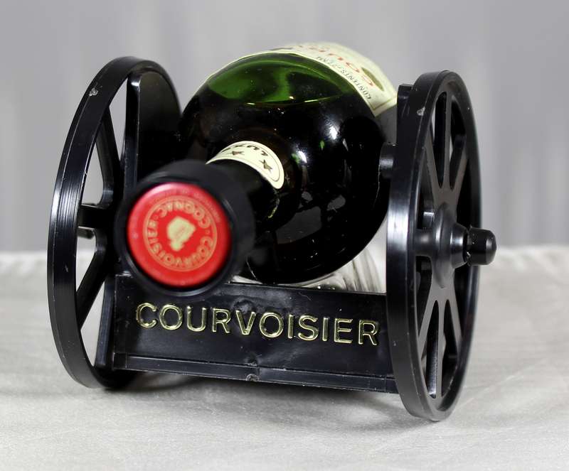 Mini liquor bottle - Courvoisier on canon