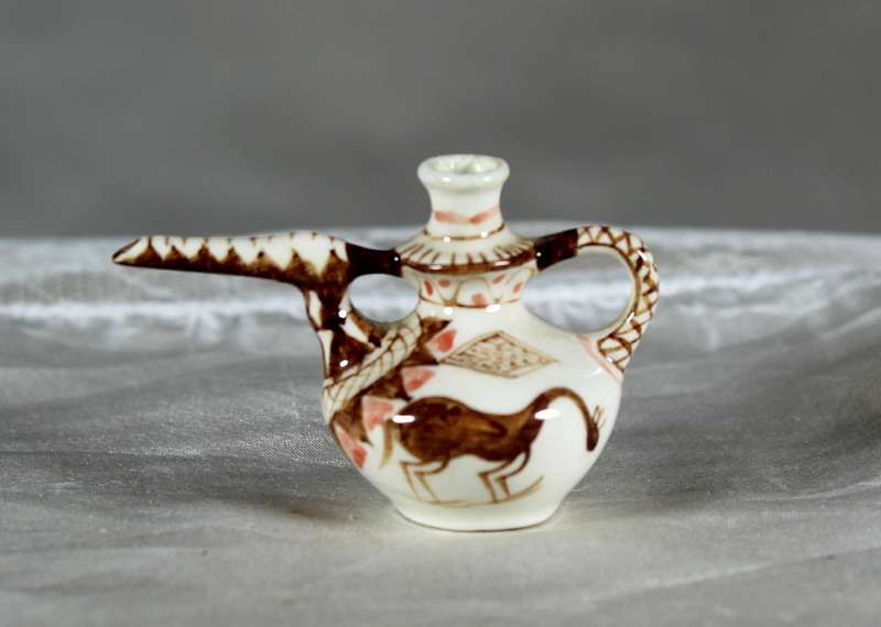Miniature ornamental porcelain coffee pot