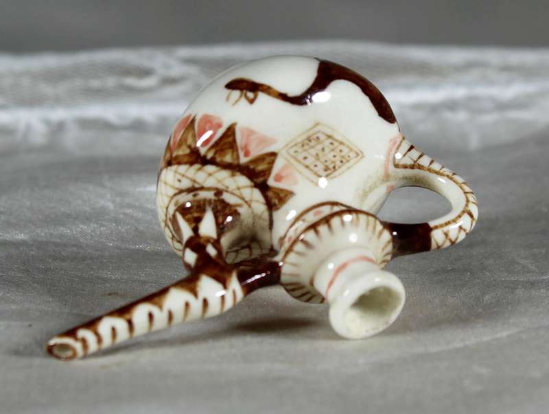 Miniature ornamental porcelain coffee pot
