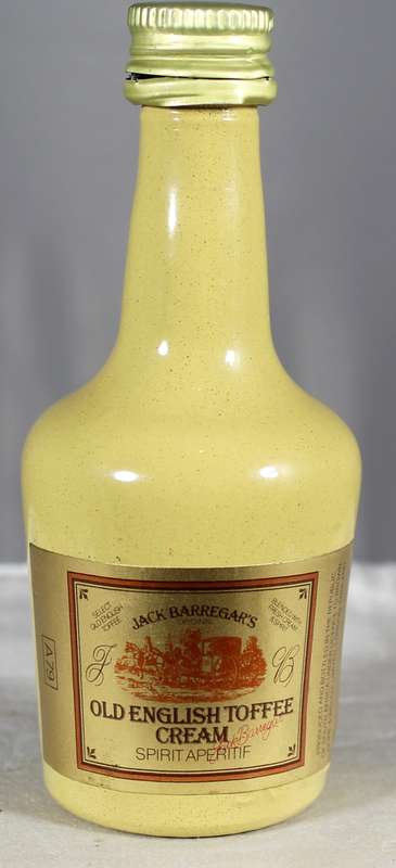 Mini liquor bottle - Jack Barregars - Old English toffee cream