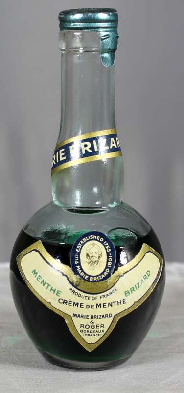 Mini liquor bottle - Marie Brizard - Creme de menthe