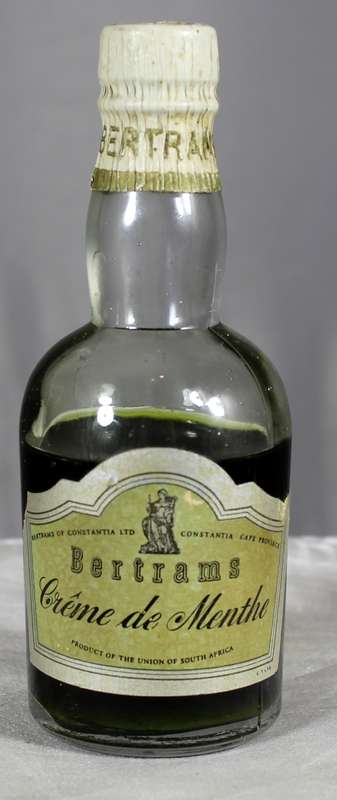 Mini liquor bottle - Bertrams - Creme de menthe