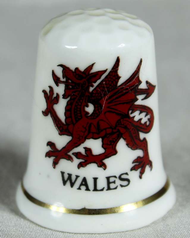 Bone China thimble - Wales