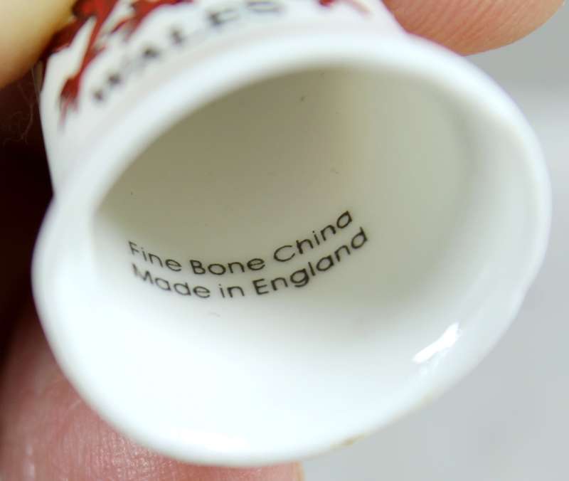 Bone China thimble - Wales