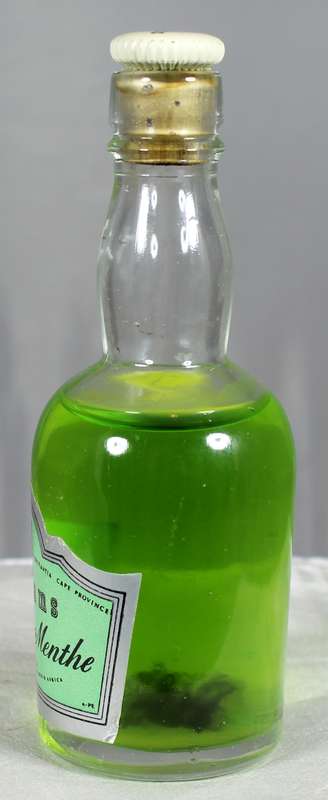Mini liquor bottle - Bertrams - Creme de Menthe