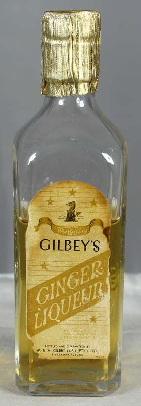 Mini liquor bottle - Gilbeys - Ginger liqueur