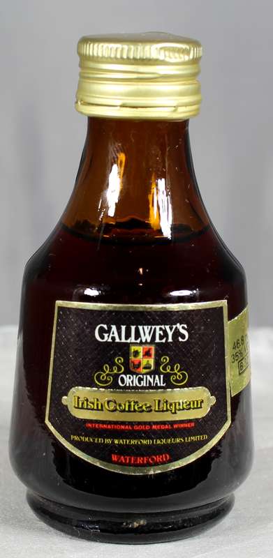 Mini liquor bottle - Gallweys Irish coffee liqueur