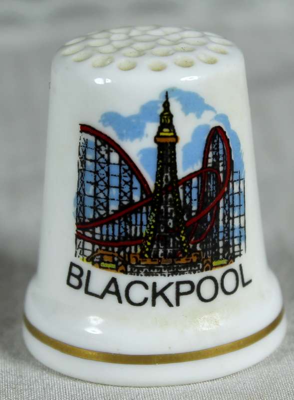 Bone China thimble - Blackpool
