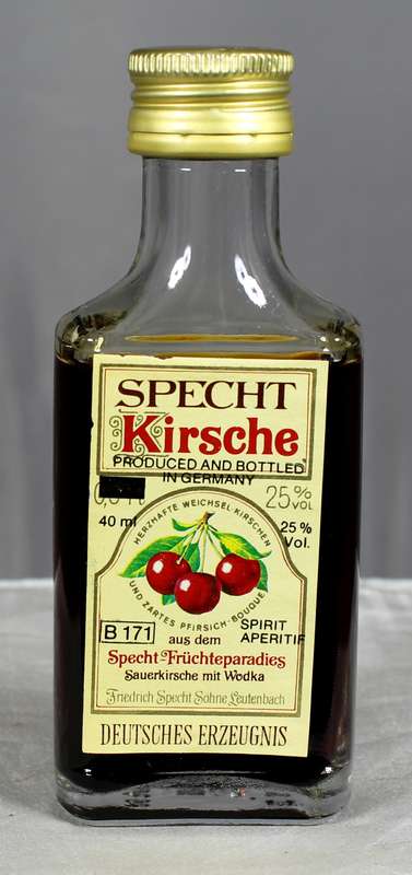 Mini liquor bottle - Specht - Kirsche
