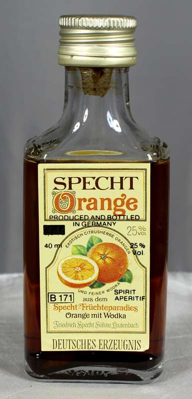 Mini liquor bottle - Specht - Orange