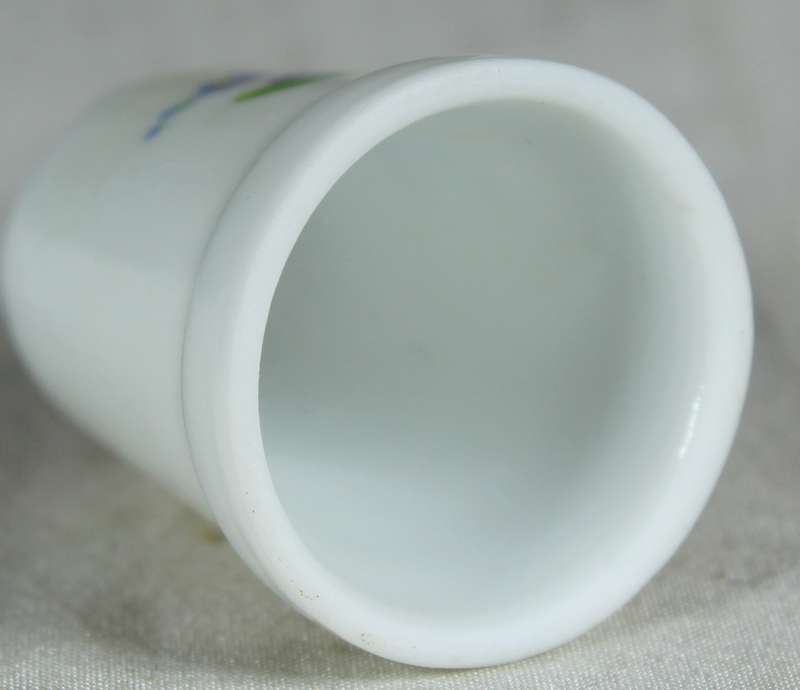 Bone China thimble - purple flower