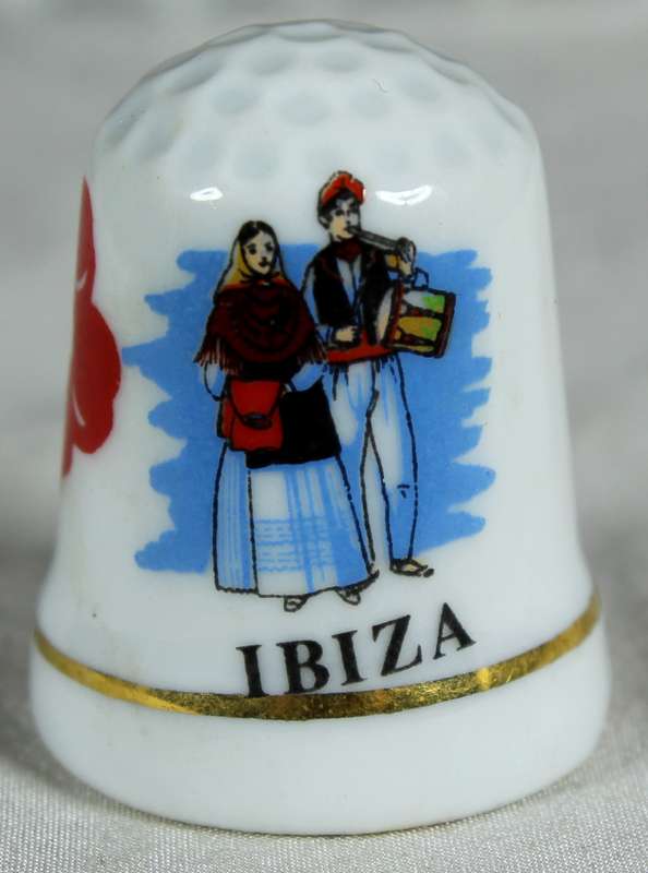 Bone China thimble - Ibiza