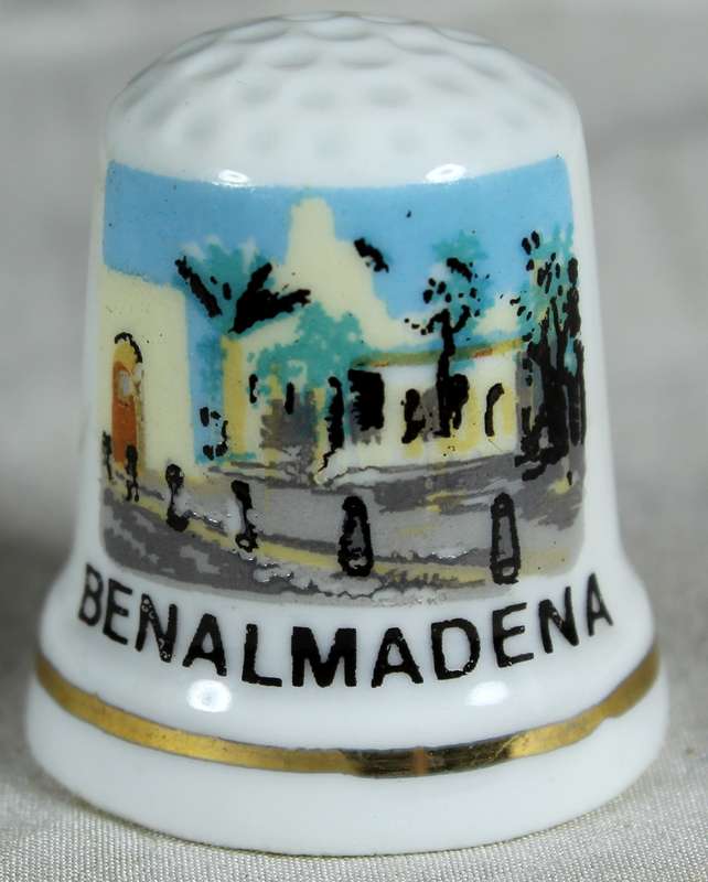Bone China thimble - Benalmadena