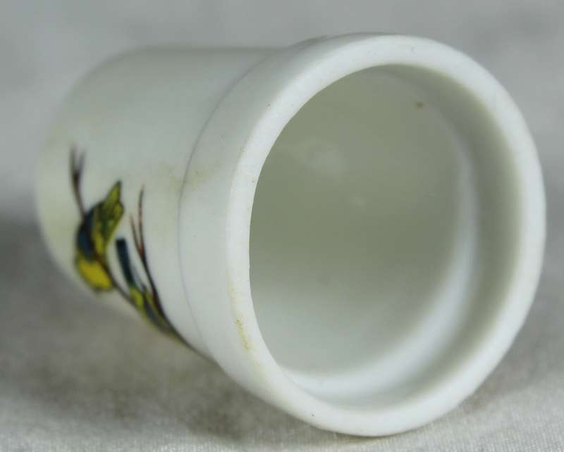 Bone China thimble - yellow bird