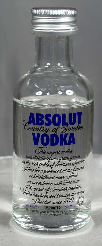 Mini Liquor Bottle - Absolut - Vodka
