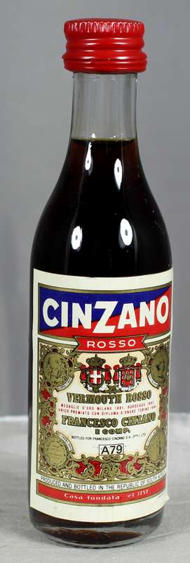 Mini Liquor Bottle - Cinzano vermouth rosso