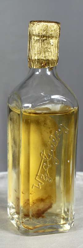 Mini liquor bottle - Gilbeys - Lemon gin liqueur