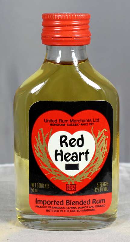 Mini liquor bottle - Red Heart Rum