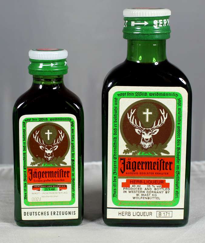 Mini liquor bottle - Jagermeister - Pair of liqueurs