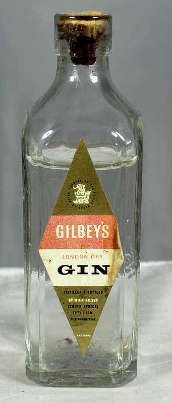 Mini liquor bottle - Gilbeys - Gin