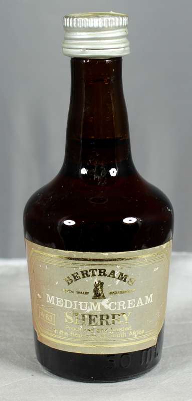 Mini liquor bottle - Bertrams cream sherry
