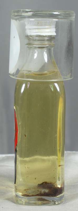 Mini liquor bottle - Red Heart rum with shot glass
