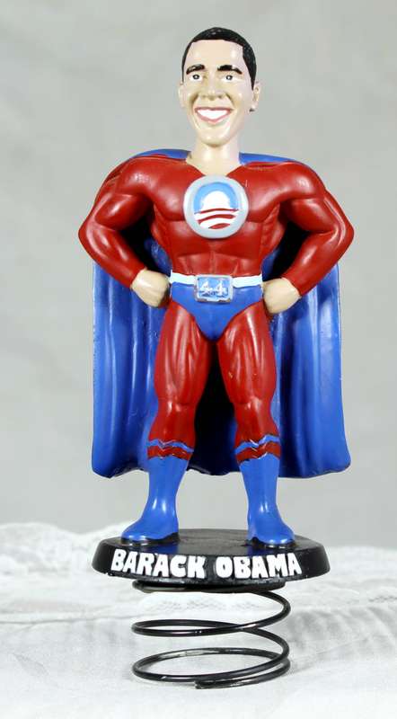 Barack Obama super hero figurine