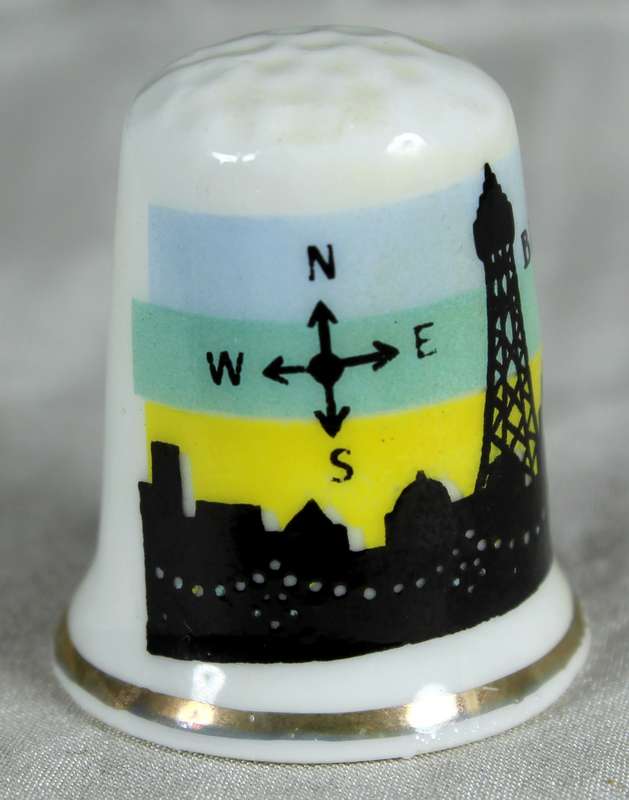 Bone China thimble - Blackpool