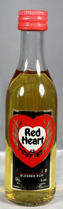 Mini liquor bottle - Red Heart rum