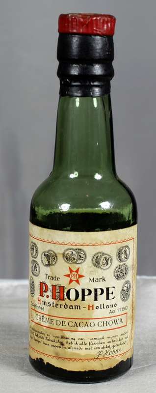 Mini liquor bottle - P. Hoppe - Creme de Cacao