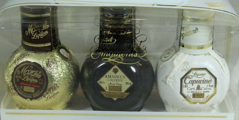Mini liquor bottles - Mozart - set of three liqueurs