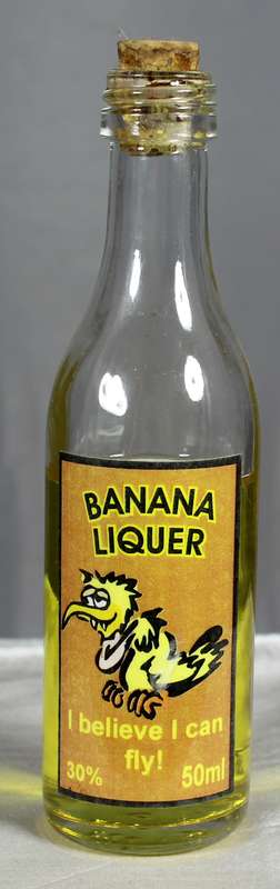Mini liquor bottles - Banana Liqueur - I believe I can fly