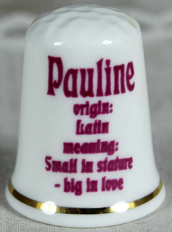 Bone China thimble - Pauline