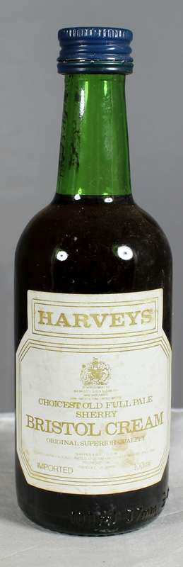 Mini liquor bottles - Harvey's Bristol cream