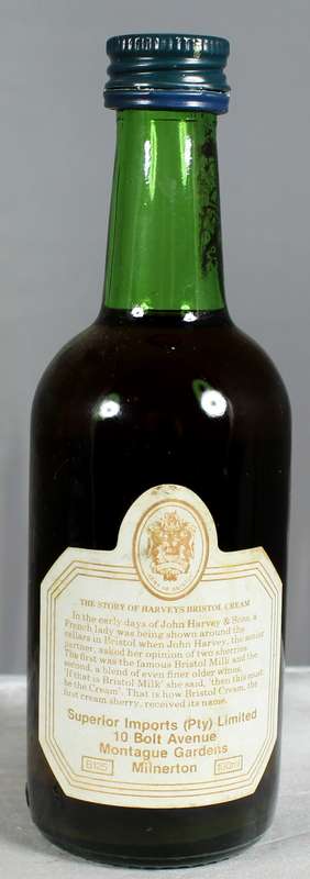 Mini liquor bottles - Harvey's Bristol cream