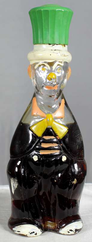 Mini liquor bottles - Glass clown with liquor
