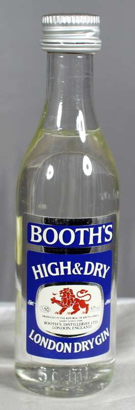 Mini liquor bottles - Booth's London dry gin