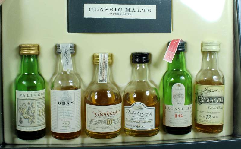 Mini liquor bottles - classic Scotland's malt whisky set
