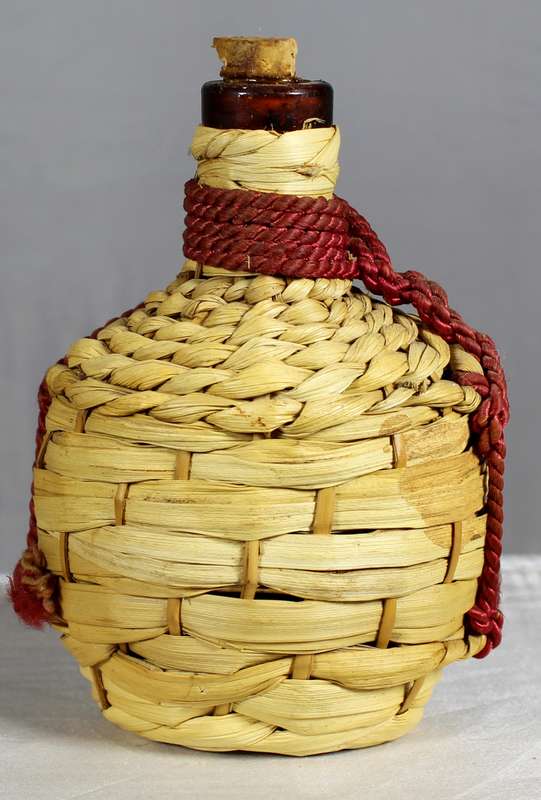Mini liquor bottles - Bottle wrapped in wicker