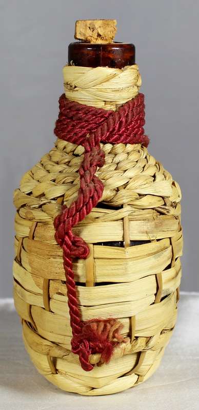 Mini liquor bottles - Bottle wrapped in wicker